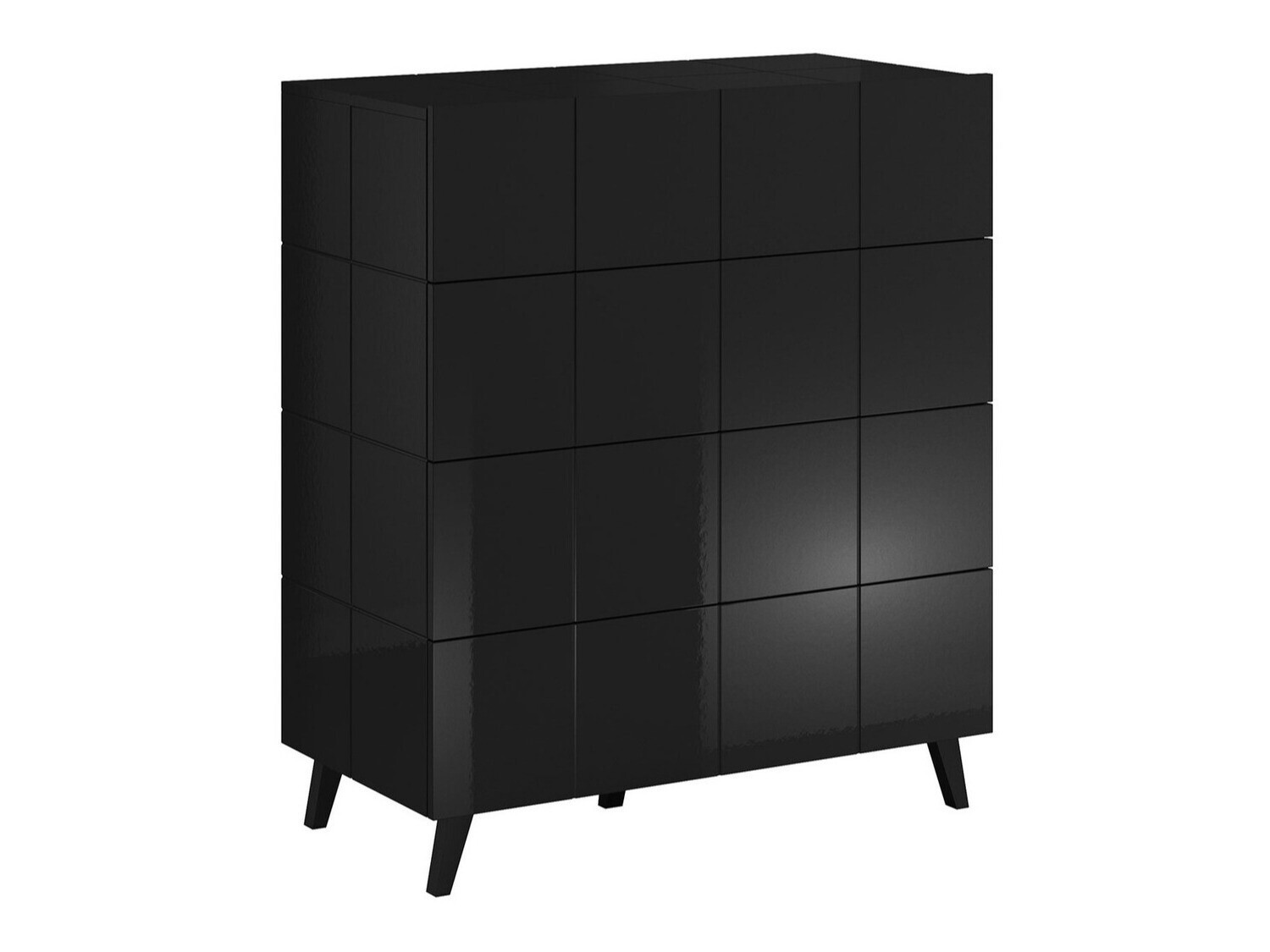 Komód Charlotte 133 (Fényes fekete) Szeged Bútor boltok bútor webáruházak