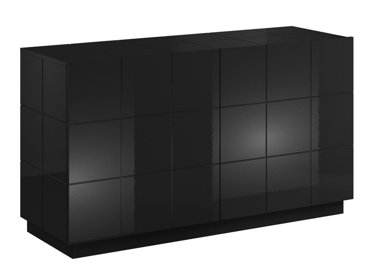 Szekrény Charlotte 132 (Fényes fekete) Szeged Bútor boltok bútor webáruházak