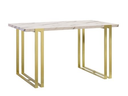 Asztal Comfivo 179 (Fehér Marmuro + Arany) Szeged Bútor boltok bútor webáruházak