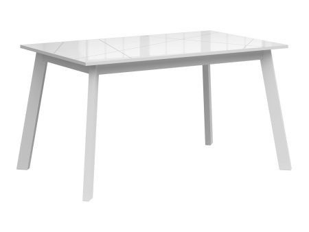 Asztal Boston CE125 (Fényes fehér + Fehér) Szeged Bútor boltok bútor webáruházak