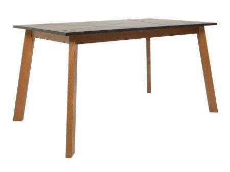 Asztal Boston CE125 (Matt fekete + Sötét delanói tölgy) Szeged Bútor boltok bútor webáruházak