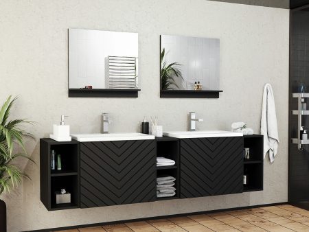 Fürdőszoba garnitúra Comfivo E100 (Fekete + Grafit) Szeged Bútor boltok bútor webáruházak