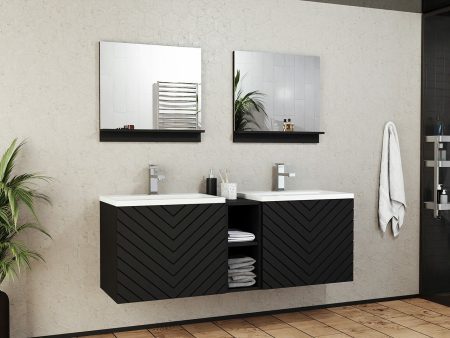 Fürdőszoba garnitúra Comfivo E101 (Fekete + Grafit) Szeged Bútor boltok bútor webáruházak