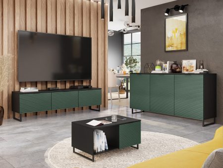 Nappali szett Sarasota M106 (Zöld + Fekete) Szeged Bútor boltok bútor webáruházak