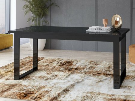Asztal Austin U116 (Fekete + Fényes fekete) Szeged Bútor boltok bútor webáruházak