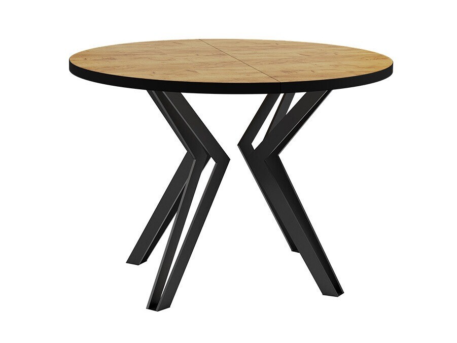 Asztal Oswego 111 (Kézműves aranytölgy + Fekete) Szeged Bútor boltok bútor webáruházak
