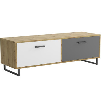 Szeged bútor Szekrény RTV Bari oak artisan/grafit/white