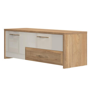 Szeged bútor Szekrény RTV Gala TV135-1K2F/GL pacific walnut/beige