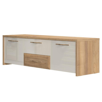 Szeged bútor Szekrény RTV Gala TV161-2K2F/GL pacific walnut/beige