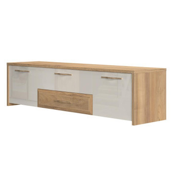 Szeged bútor Szekrény RTV Gala TV184-2K2F/GL pacific walnut/beige