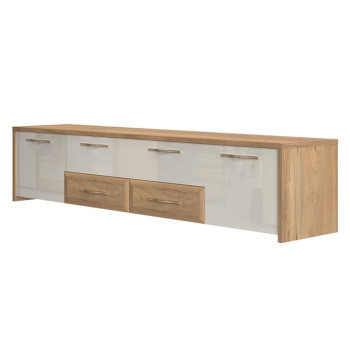 Szeged bútor Szekrény RTV Gala TV220-2K4F/GL pacific walnut/beige