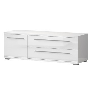 Szeged bútor Szekrény RTV Piano TV135-1K2F/PN-70/KA/70 crystal white