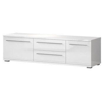 Szeged bútor Szekrény RTV Piano TV165-2K2F/PN-70/KA/70 crystal white