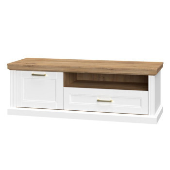 Szeged bútor Szekrény RTV Tara TV1K1F white/pacific walnut