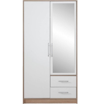 Szeged bútor Szekrény Smart SRl3 100 cm tölgy sonoma/fehér