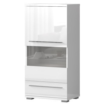 Szeged bútor Vitrin Piano V60-1KS1F/PN-70/KA/70 crystal white