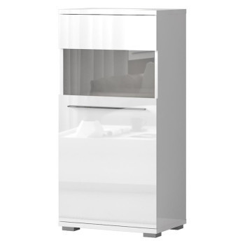 Szeged bútor Vitrin Piano V60-1KSV/PN-70/KA/70 crystal white