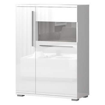 Szeged bútor Vitrin Piano V90-2KSV/PN-70/KA/70 crystal white